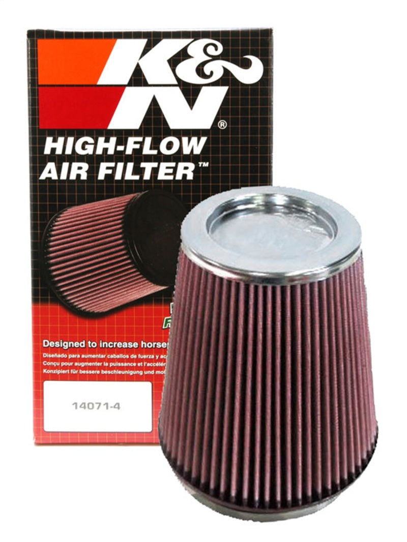 K&N Universal Air Filter 6in Flange ID x 7.5in Base / 5in OD Top x 8in H K&N Engineering Air Filters - Universal Fit  AXOPROS