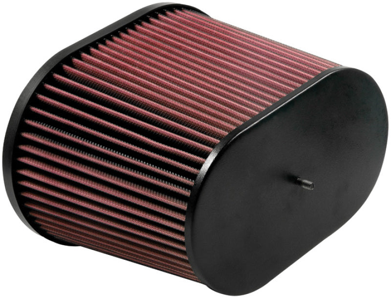 K&N Universal Air Filter - Oval Straight - 3.688in Flange ID x 10.25in Base O/S Length x 7.875in H K&N Engineering Air Filters - Universal Fit  AXOPROS