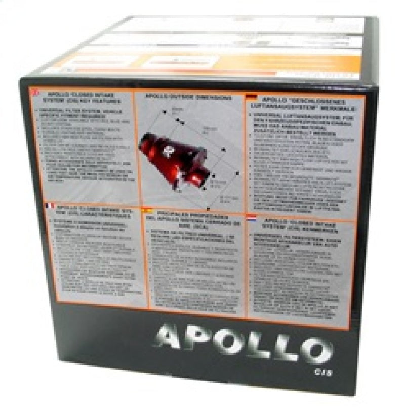 K&N Universal Apollo Black Cold Air Intake - 70mm OD FLG PP K&N Engineering Cold Air Intakes  AXOPROS