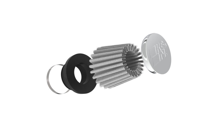 K&N Universal Chrome Filter 1 3/8 inch FLG / 2 1/2 inch Base / 2 inch Top / 2 1/4 inch Height K&N Engineering Air Filters - Universal Fit  AXOPROS