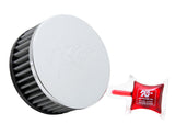 K&N Universal Chrome Filter 2 1/2 inch O/S FLG / 4 1/2 inch OD / 2 inch Height K&N Engineering Air Filters - Universal Fit  AXOPROS