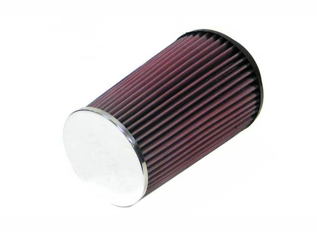K&N Universal Chrome Filter 4 inch FLG / 5 3/8 inch Bottom / 4 1/2  inch Top / 8 inch Height K&N Engineering Air Filters - Universal Fit  AXOPROS
