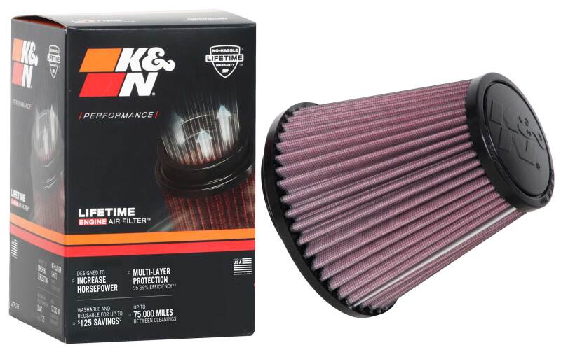 K&N Universal Clamp-On Air Filter 3-1/4in FLG / 5-3/4in B / 3-1/2in T / 5-7/16in H K&N Engineering Air Filters - Universal Fit  AXOPROS