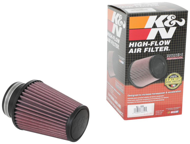 K&N Universal Clamp-On Air Filter 3in Flange ID x 5in Base OD x 3.5in Top OD x 6in Height K&N Engineering Air Filters - Universal Fit  AXOPROS