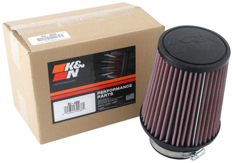K&N Universal Clamp-On Air Filter 3in FLG 5in B 4in T 6in H K&N Engineering Air Filters - Universal Fit  AXOPROS
