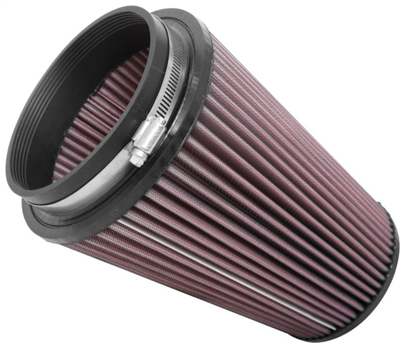 K&N Universal Clamp-On Air Filter 5in FLG / 6-1/2in B / 4-3/8in T / 8-3/4in H K&N Engineering Air Filters - Universal Fit  AXOPROS