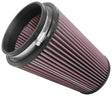 K&N Universal Clamp-On Air Filter 5in FLG / 6-1/2in B / 4-3/8in T / 8-3/4in H K&N Engineering Air Filters - Universal Fit  AXOPROS