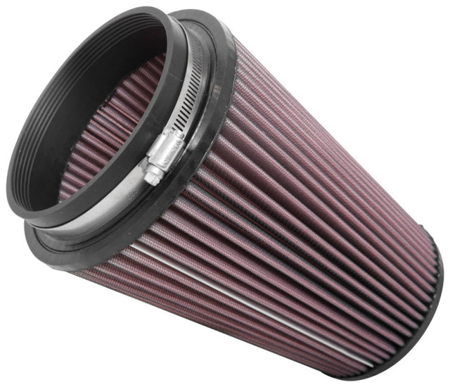 K&N Universal Clamp-On Air Filter 5in FLG / 6-1/2in B / 4-3/8in T / 8-3/4in H K&N Engineering Air Filters - Universal Fit  AXOPROS