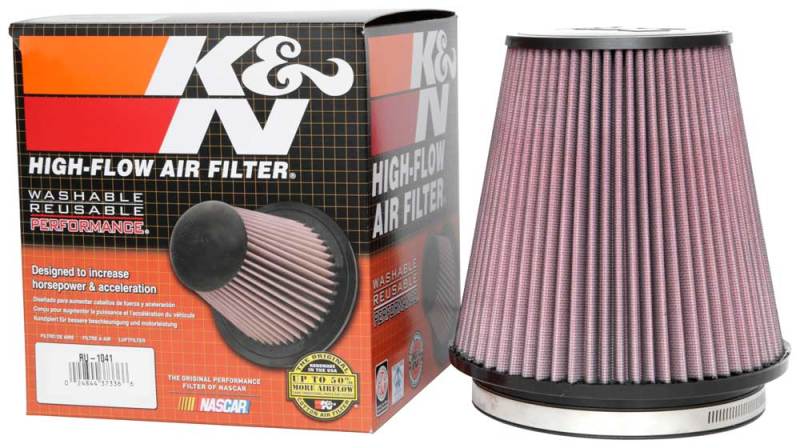 K&N Universal Clamp-On Air Filter 6in FLG / 7-1/2in B / 5in T / 7-1/2in H K&N Engineering Air Filters - Universal Fit  AXOPROS