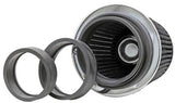 K&N Universal Filter Chrome Round Tapered White - 4in Flange ID x 1.125in Flange Length x 5.5in H K&N Engineering Air Filters - Universal Fit  AXOPROS