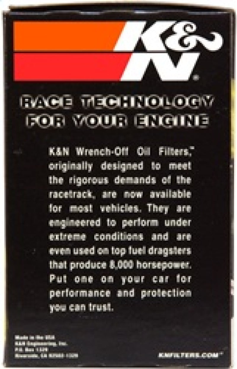 K&N Universal Performance Gold Oil Filter K&N Engineering Oil Filters  AXOPROS