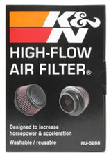 K&N Universal Round Clamp-On Air Filter 3in Flange ID x 6in Base OD x 4.625in Top OD x 3in Height K&N Engineering Air Filters - Universal Fit  AXOPROS