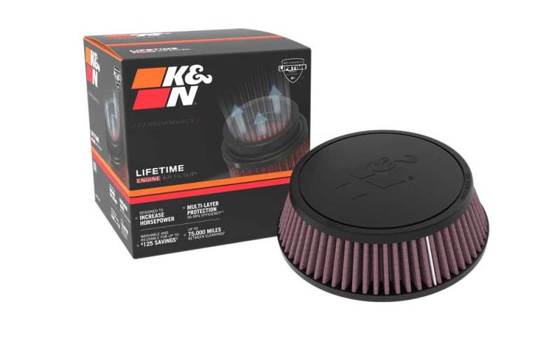 K&N Universal Rubber Filter 0.75in FLG 4.0625in OD 2.1875in Height K&N Engineering Air Filters - Universal Fit  AXOPROS