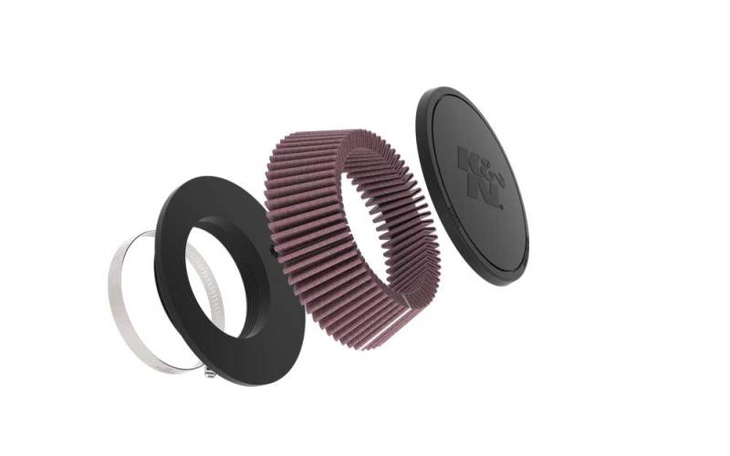 K&N Universal Rubber Filter 0.75in FLG 4.0625in OD 2.1875in Height K&N Engineering Air Filters - Universal Fit  AXOPROS