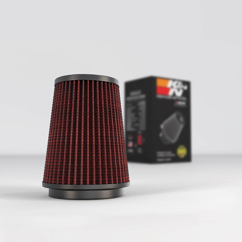 K&N Universal Rubber Filter 3 1/2 inch FLG / 4 5/8 inch Base / 3-1/2 inch Top / 5 1/2 inch Height K&N Engineering Air Filters - Universal Fit  AXOPROS