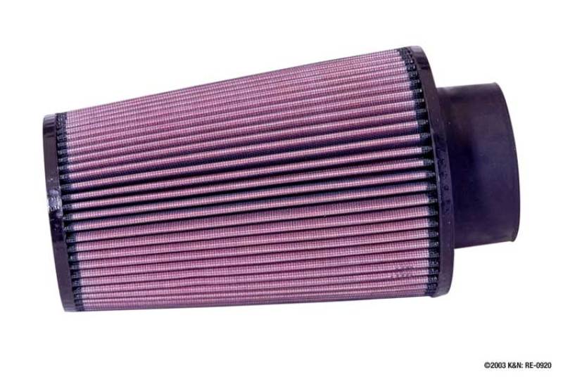 K&N Universal Rubber Filter 3 1/2inch ID FLG / 6inch Base / 4-5/8inch Top / 9inch Height K&N Engineering Air Filters - Universal Fit  AXOPROS
