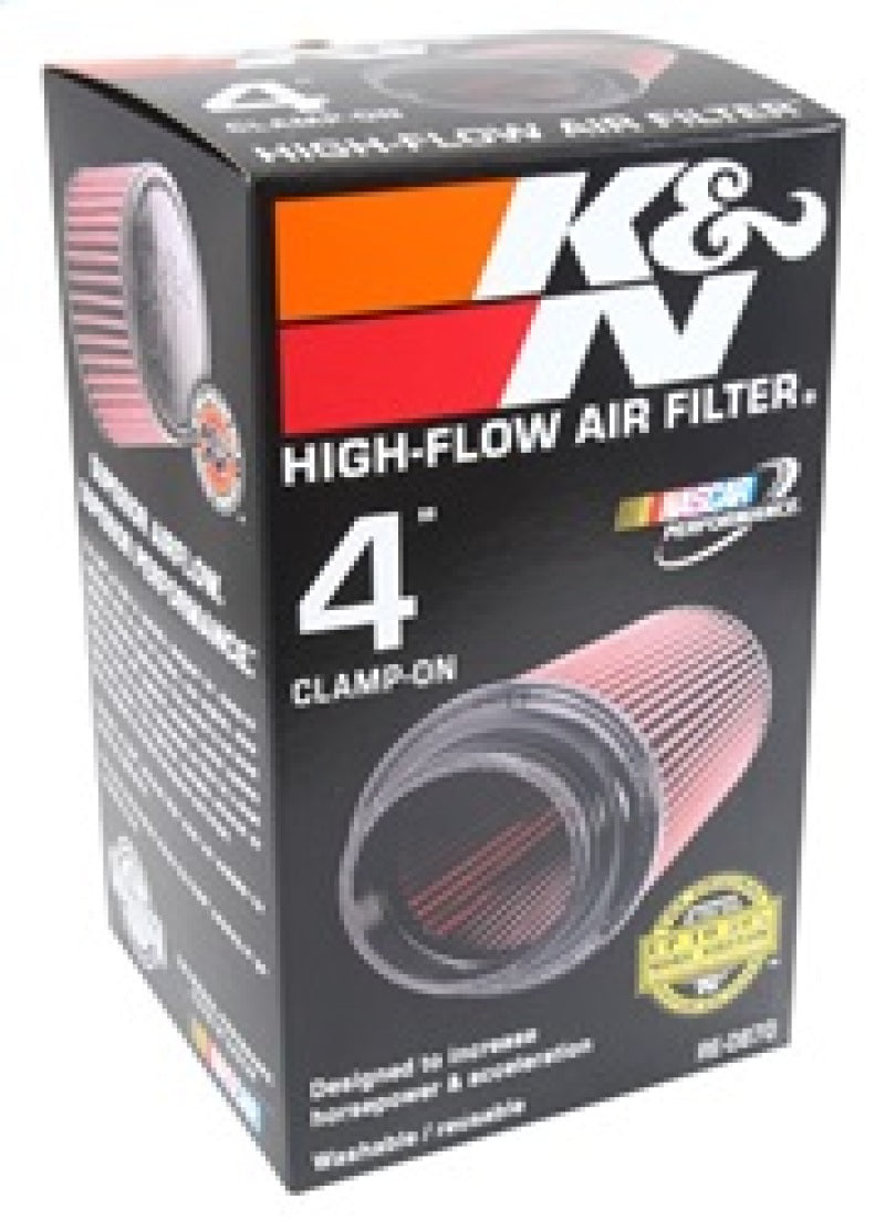 K&N Universal Rubber Filter 4inch FLG / 6inch OD-B / 4-5/8inch OD-T / 9inch H K&N Engineering Air Filters - Universal Fit  AXOPROS