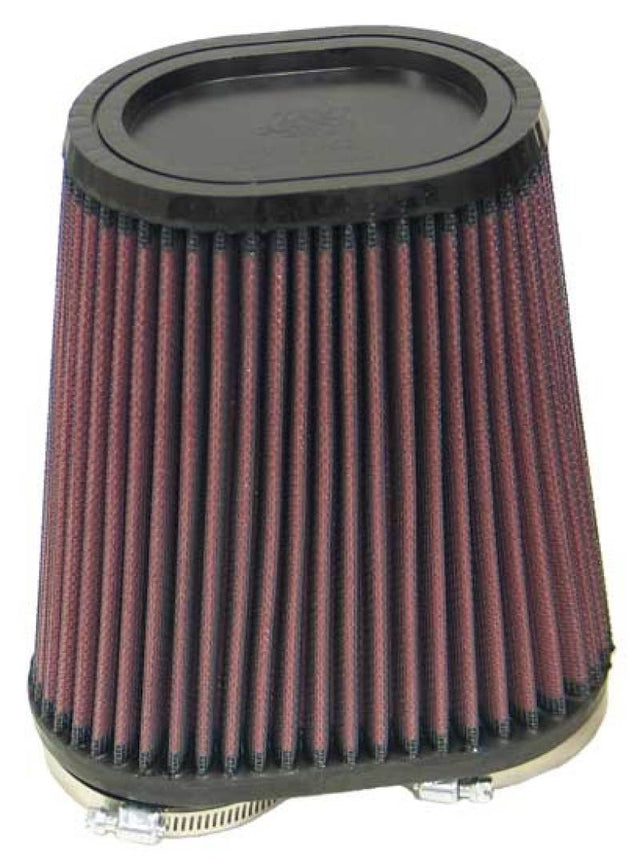 K&N Universal Rubber Filter Dual Flange Oval Tprd 3.75in Base O/S W x 3.438in Top O/S W x 6.75in H K&N Engineering Air Filters - Universal Fit  AXOPROS