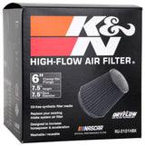 K&N Universal Rubber Filter Round Tapered 6in Flange ID x 7.5in Base OD x 5.25in Top OD x 8in Height K&N Engineering Air Filters - Universal Fit  AXOPROS