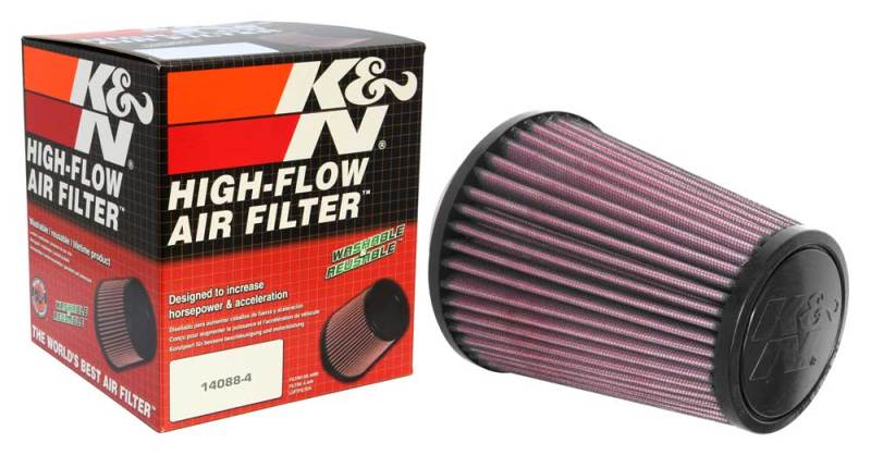 K&N Universal Tapered Filter 3.125in Flange ID x 5in Base OD x 3.5in Top OD x 6in Height K&N Engineering Air Filters - Universal Fit  AXOPROS