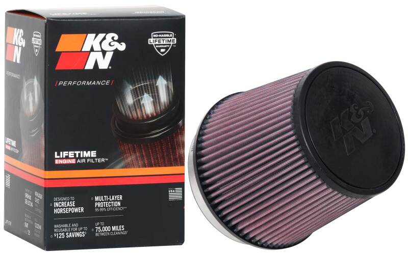 K&N Universal Tapered Filter 6in Flange ID x 7.5in Base OD x 5.875in Top OD x 6.5in Height K&N Engineering Air Filters - Universal Fit  AXOPROS