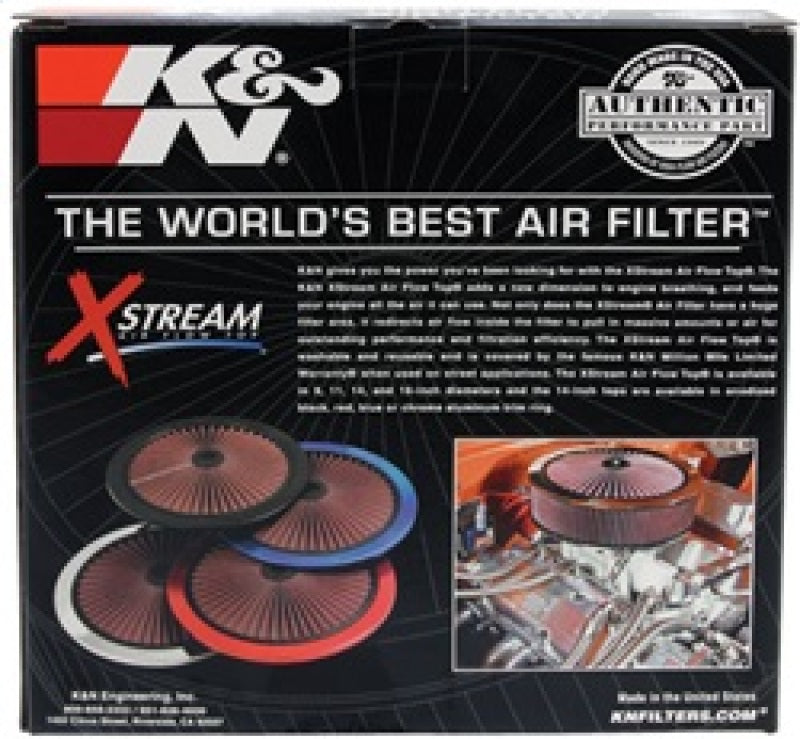 K&N X-Stream Top Filter Only 11in - Black K&N Engineering Air Filters - Universal Fit  AXOPROS