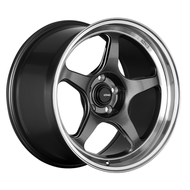 Konig Hyperspec 18x9A 5x112 ET42 Anthracite Metallic Wheel w/ Mirror Machined Lip (Knurled Bead) - AXOPROS