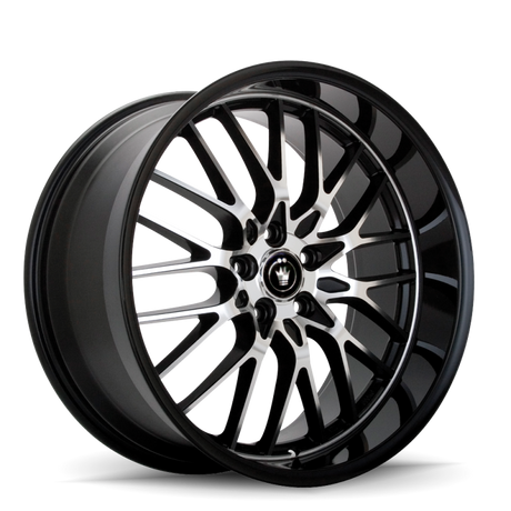Konig Lace 16x7 10x100/114.3 ET40 Black/Machine Spoke Konig Wheels - Cast  AXOPROS
