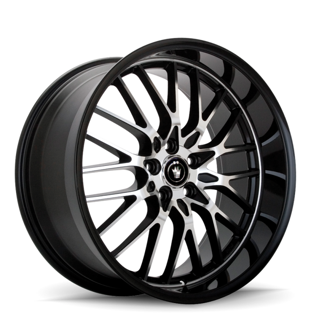 Konig Lace 16x7 10x100/114.3 ET40 Black/Machine Spoke Konig Wheels - Cast  AXOPROS