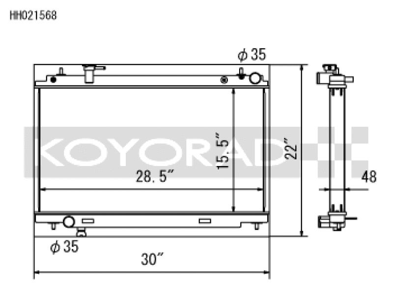 Koyo 03-06 Nissan 350Z 3.5L V6 Radiator Koyo Radiators  AXOPROS
