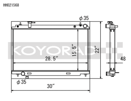 Koyo 03-06 Nissan 350Z 3.5L V6 Radiator Koyo Radiators  AXOPROS