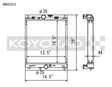 Koyo 03-07 Mitsubishi Evolution 7/8/9 Turbo (MT) Half-Size RACE  Radiator Koyo Radiators  AXOPROS