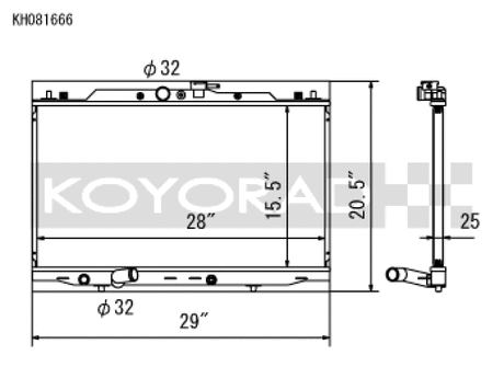 Koyo 04-08 Acura TSX 2.4L (MT) Racing Radiator - 25MM CORE Koyo Radiators  AXOPROS