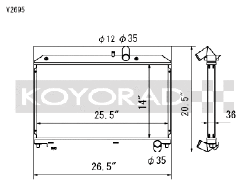 Koyo 04-08 Mazda RX-8 1.3L (MT) Radiator