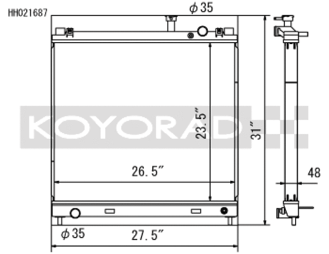Koyo 04-13 Nissan Titan/Armade/QX56 5.6L V8 (Req. Trans Cooler) Radiator Koyo Radiators  AXOPROS
