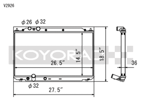 Koyo 06-11 Honda Civic Si 2.0L Coupe/Sedan (MT) Radiator Koyo Radiators  AXOPROS