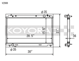 Koyo 07-08 Nissan 350Z VQ35HR (MT) Radiator Koyo Radiators  AXOPROS
