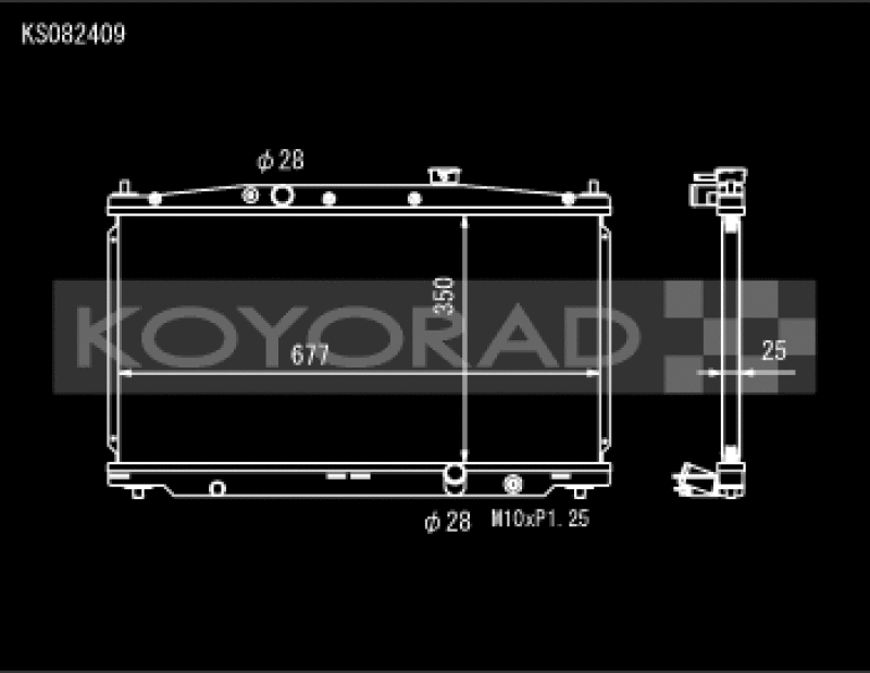 Koyo 11-16 Honda CR-Z 1.5L Hybrid (MT) / 09-14 Honda Fit (MT) Radiator Koyo Radiators  AXOPROS