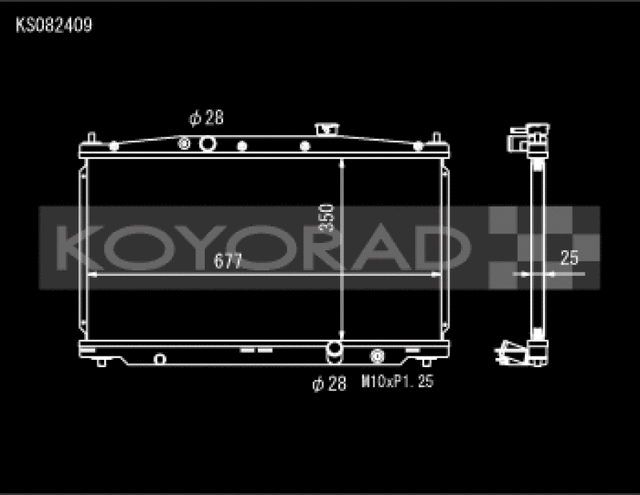 Koyo 11-16 Honda CR-Z 1.5L Hybrid (MT) / 09-14 Honda Fit (MT) Radiator Koyo Radiators  AXOPROS