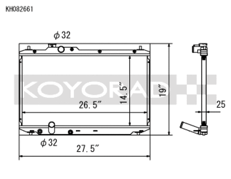 Koyo 12-15 Honda Civic SI 2.4L (MT) Radiator Koyo Radiators  AXOPROS