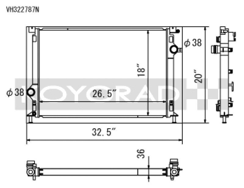 Koyo 13-17 Ford Focus ST 2.0L I4 Turbo Racing Radiator Koyo Radiators  AXOPROS