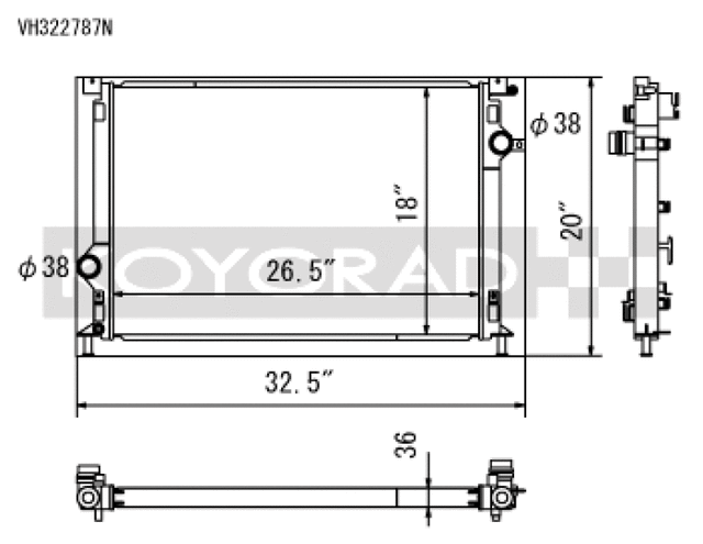 Koyo 13-17 Ford Focus ST 2.0L I4 Turbo Racing Radiator Koyo Radiators  AXOPROS