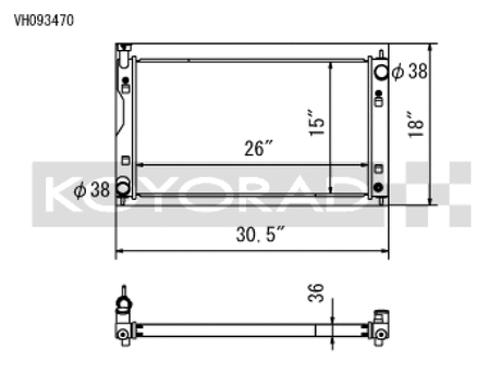 Koyo 17-22 Subaru Impreza 2.0L Non-Turbo / 18-22 Crosstrek 2.0/2.5L Non-Turbo Aluminum Radiator Koyo Radiators  AXOPROS