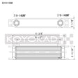 Koyo 19 Row Oil Cooler 11.25in x 5.75in x 2in (AN-10 ORB provisions) Koyo Oil Coolers  AXOPROS