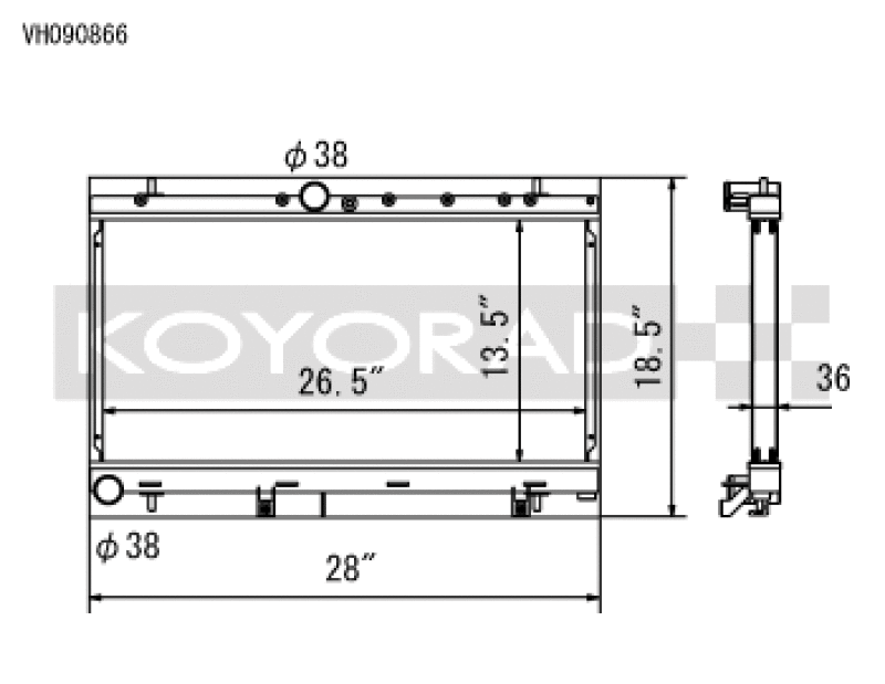 Koyo 2002 Subaru Impreza WRX 2.0L Turbo Radiator Koyo Radiators  AXOPROS