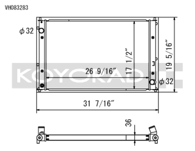 Koyo 2016-2018 Honda Civic 1.5L Radiator (Excl. Type R) Koyo Radiators  AXOPROS