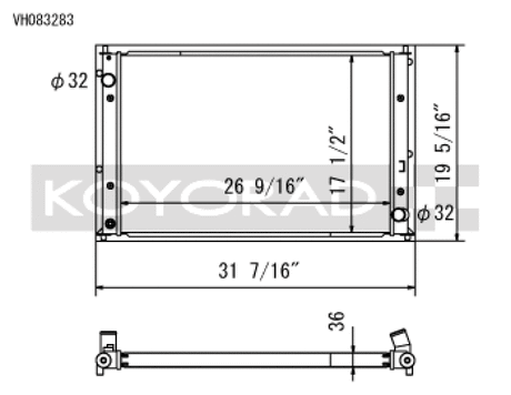 Koyo 2016-2018 Honda Civic 1.5L Radiator (Excl. Type R) Koyo Radiators  AXOPROS
