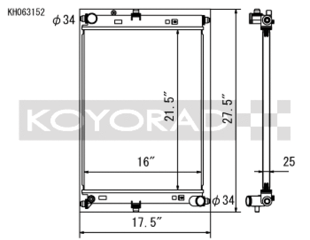 Koyo 2016 Mazda MX-5 Miata 2.0L I4 (MT) Aluminum Radiator Koyo Radiators  AXOPROS