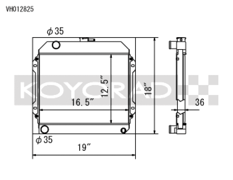 Koyo 71-74 Toyota Corolla 1.6L TE27/TE28/TS21 Manual Radiator Koyo Radiators  AXOPROS