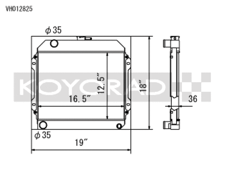 Koyo 71-74 Toyota Corolla 1.6L TE27/TE28/TS21 Manual Radiator Koyo Radiators  AXOPROS